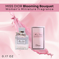 Mini EDT bottle of Miss Dior Blooming Bouquet for on-the-go luxury and travel.