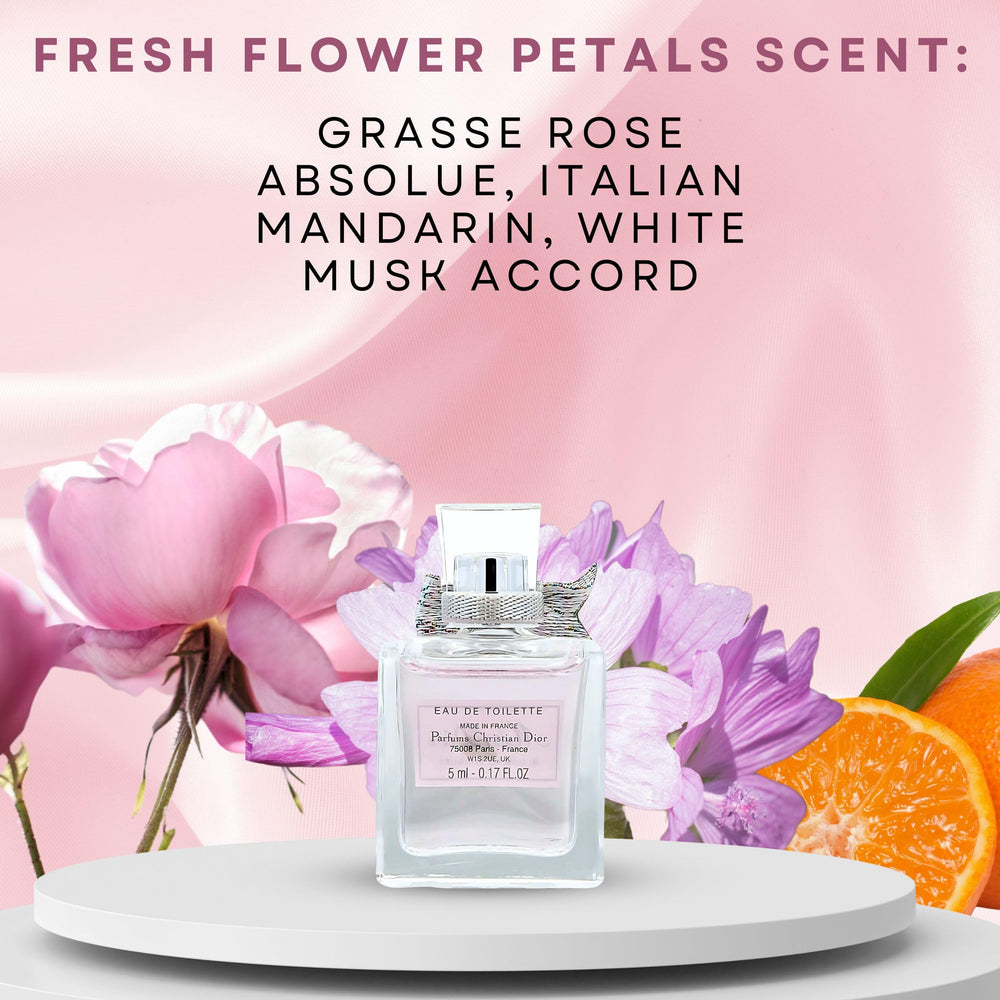 Travel-size Miss Dior Blooming Bouquet ideal for purse and weekend getaways.