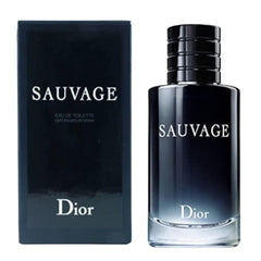 Dior Sauvage mini EDT bottle front view, ideal for travel and daily wear.