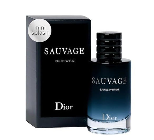 Dior Sauvage travel-size bottle for on-the-go fragrance expression.