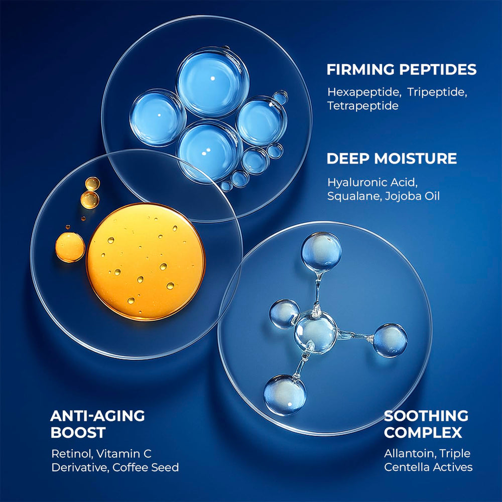 DIPSEVEN eye-area care targets under-eye puffiness with gentle formula.
