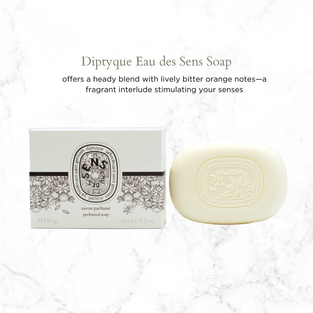 Diptyque Eau des Sens packaging front displays luxury branding and gift-ready presentation.