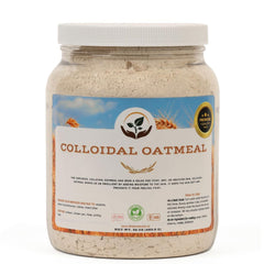 Dirty Treasures colloidal oatmeal bath packaging shows fragrance-free formula for sensitive skin.