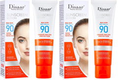 DISAAR Beauty sunscreen lotion bottle ready for daily sun protection