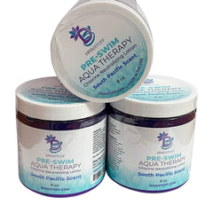 Diva Stuff Pre-Swim Aqua Therapy lotion bottle showing a moisturizing formula for chlorine and salt water exposure.