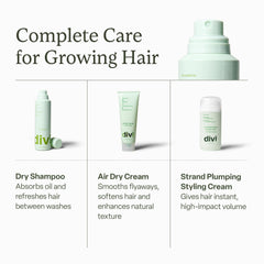 Divi Dry Shampoo packaging and pump nozzle appears travel-friendly.