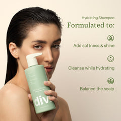 Divi Hydrating Conditioner bottle, smooth conditioning for frizz control and nourishment.