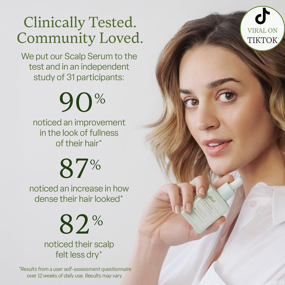 Divi Scalp Serum amino acids visual signaling nourishing scalp support.