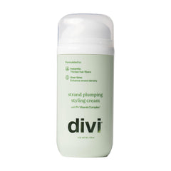 Divi Strand Styling Cream bottle promotes instant volume and smooth finish.