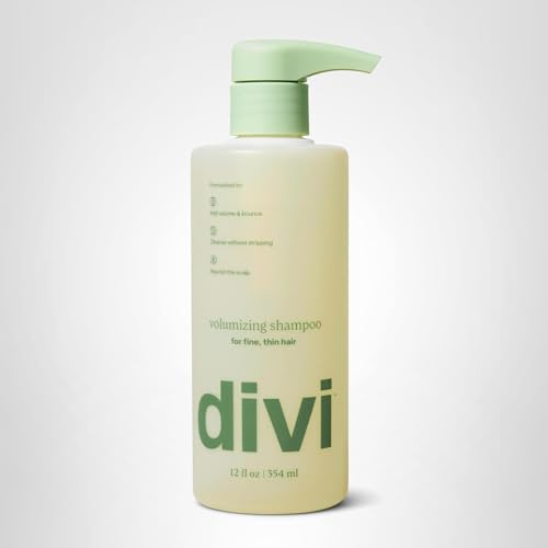 Divi Volumizing Shampoo finish shows soft, non-sticky hair texture.