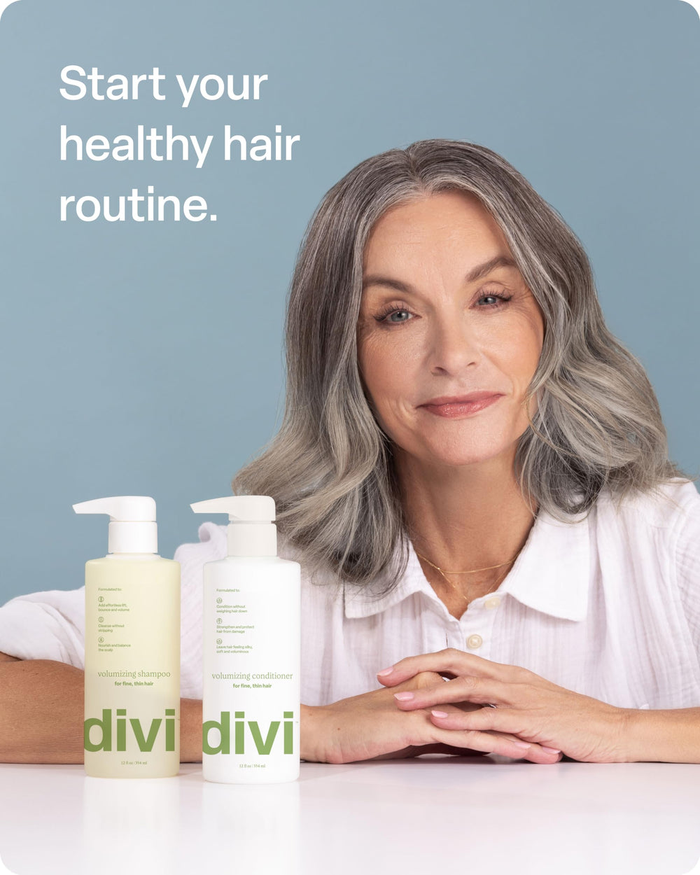 Divi Volumizing Shampoo vegan and SLS/SLES-free for gentle cleansing.