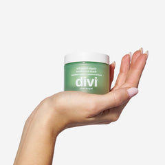 Divi Whipped Repair Mask on bathroom shelf ready for weekly use