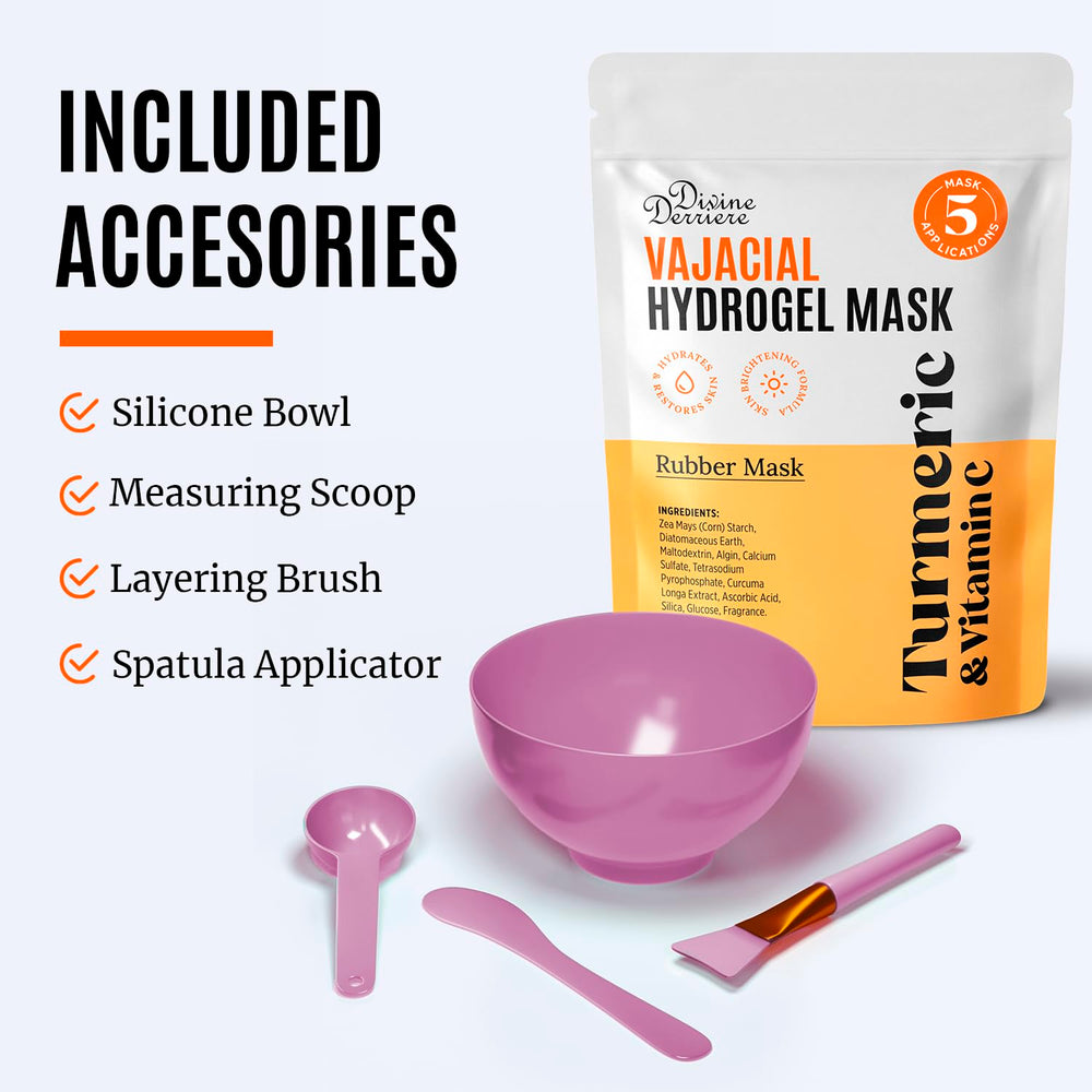 Divine Derriere Vajacial mask on skin for cooling relief after waxing