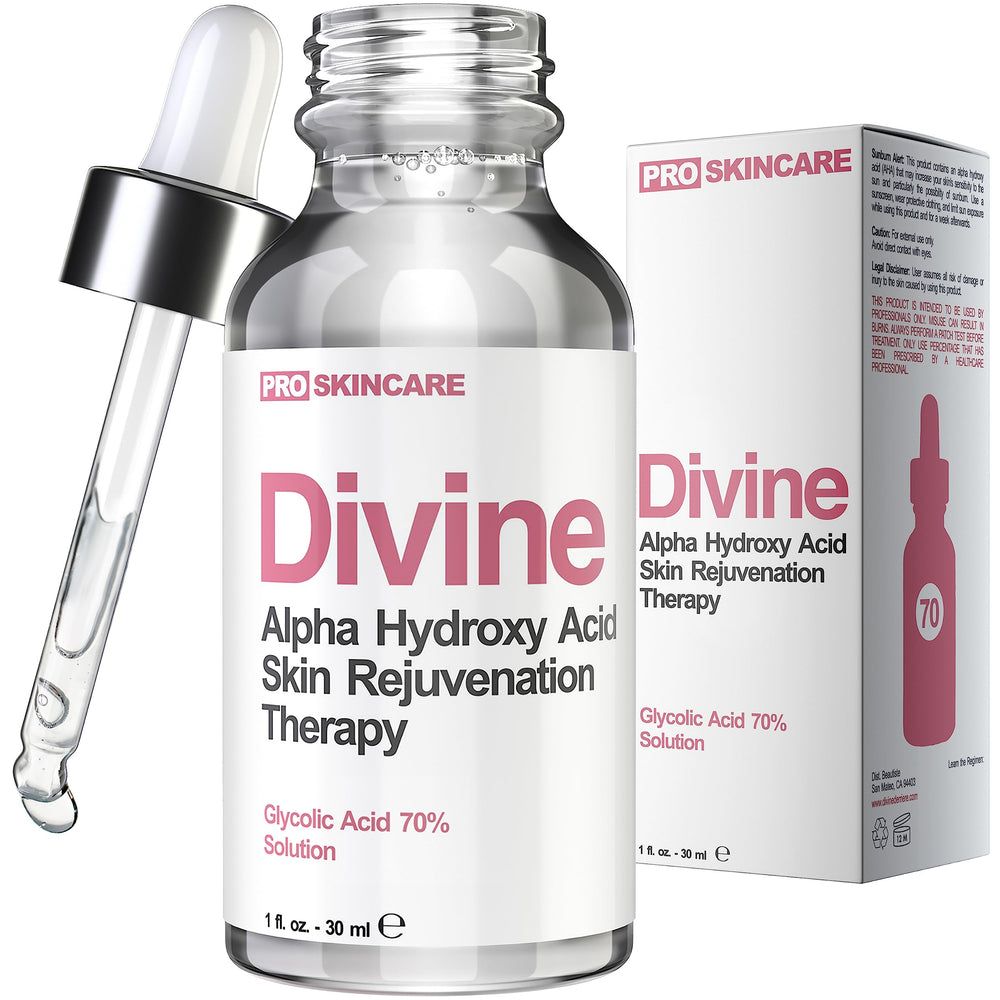 Divine Derriere Glycolic Acid Peel bottle for at-home exfoliation and brighter skin