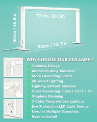 DLITISH 48W LED nail light delivers bright, even illumination for detailed tasks.