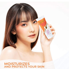 DML facial moisturizer SPF 25 label close-up with flip-top cap