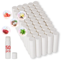 Dmsky lip balm 50-pack cherry with built-in labels for flavor distinction.