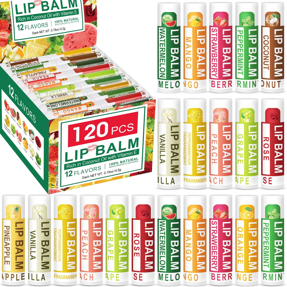 DMSKY lip balm bulk pack with 120 tubes for daily hydration