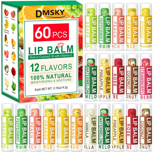 Dmsky lip balm bulk packaging shown, ideal for gifting or bulk home use.