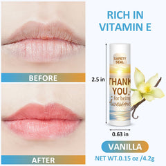 DMSKY lip balm bulk vanilla pack side view ideal for bulk appreciation gifts.