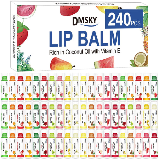 DMSKY lip balm collection with 15 flavors delivering subtle, pleasant scents for daily use