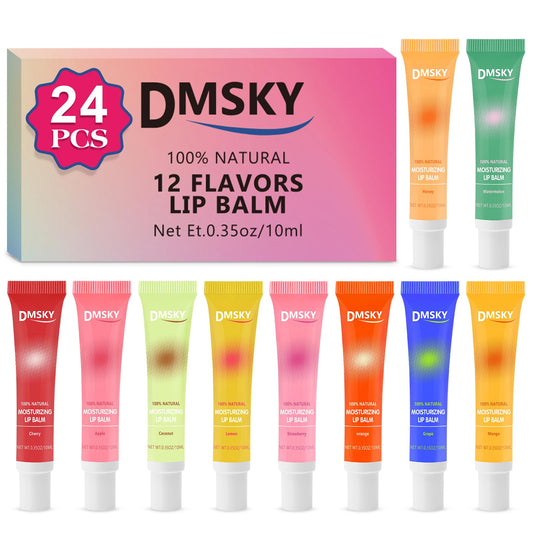 Dmsky lip gloss bottle with clear formula provides daily hydration.