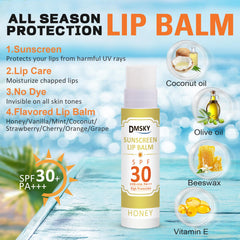 Dmsky coconut Vitamin E lip balm for moisturizing lip care.