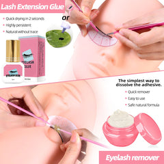 DNSGOOR eyelash adhesive ensures strong, quick bonding