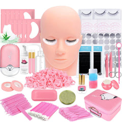 DNSGOOR lash extension kit mannequin head for training and practice sessions