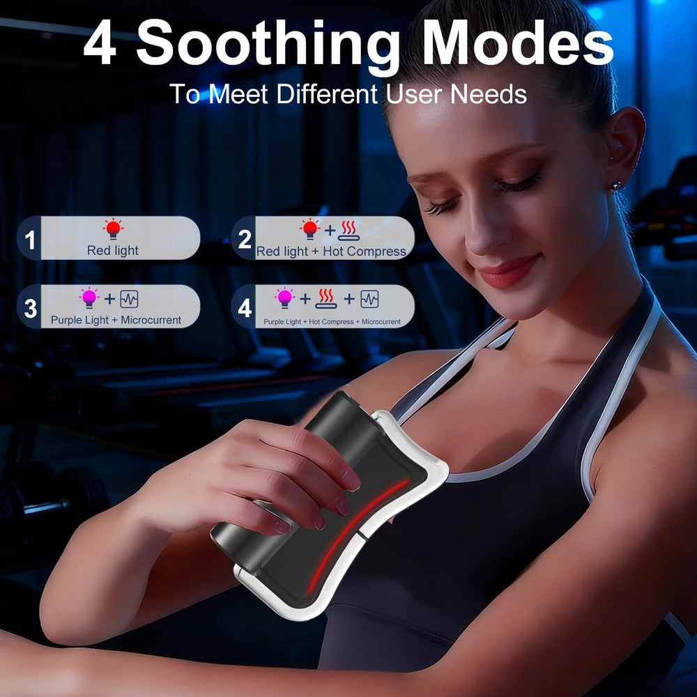 DOCEPERT heated muscle scraper tool on arms shows deep massage and scraping benefits