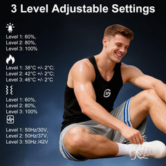 DOCEPERT heated muscle scraper tool display shows precise heat and mode control