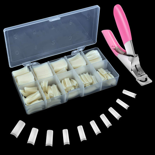 Dockapa acrylic nail tips 500pcs display for versatile professional or home use.