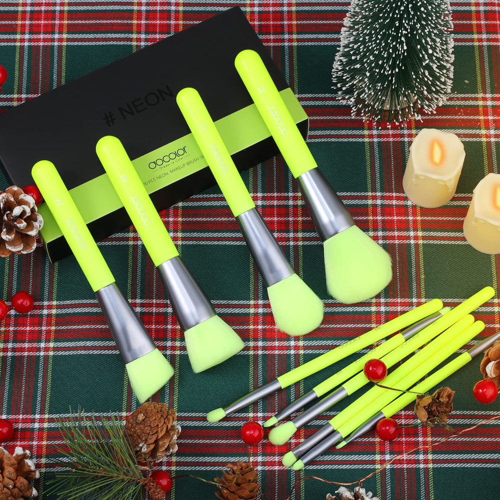 Docolor chic neon-green packaging makes a stylish gift for makeup lovers.