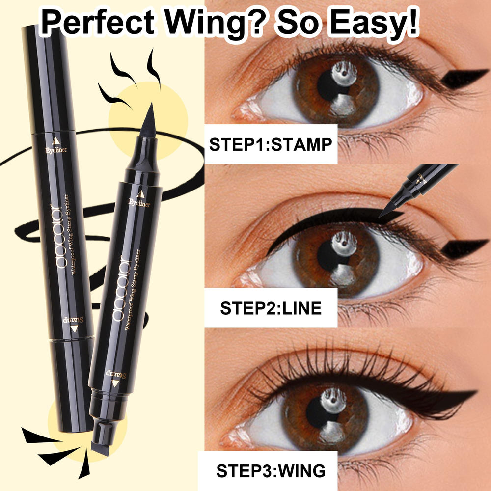 Docolor Eyeliner Double-Ended Pen offers versatile stamping and lining in one stroke.