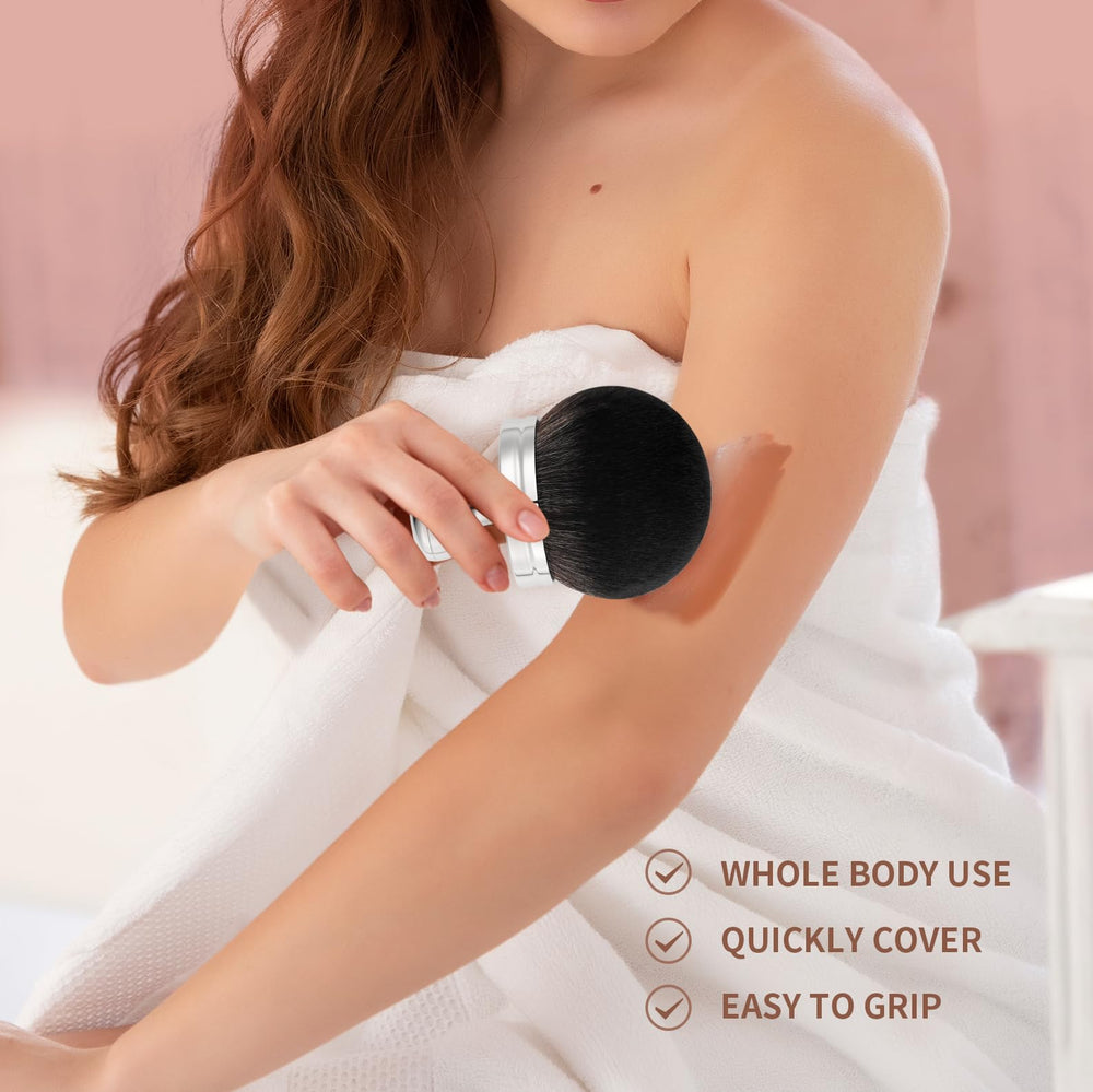 docolor face and body brush is versatile for powders and tanners