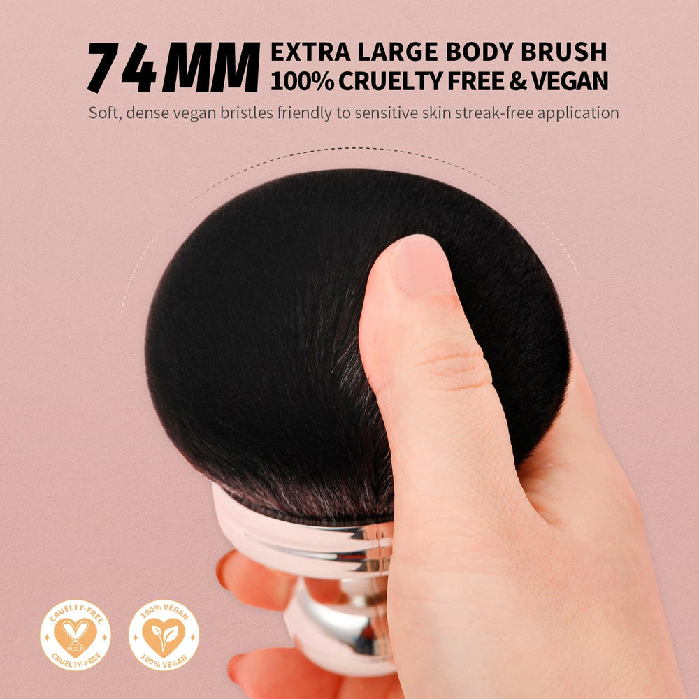 docolor oval-head self-tanner brush for seamless leg and arm tanning