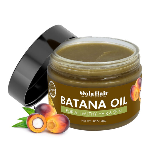 Dolahair Batana Oil bottle highlights pure, natural hair nourishment