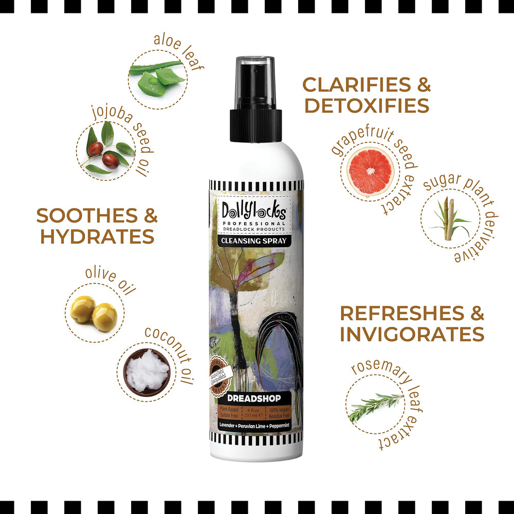 Dollylocks no-residue vegan formula leaves hair soft and clean