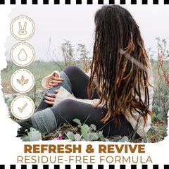 Dollylocks Refreshening Spray on loc/braid application demonstrates instant refresh and odor control.
