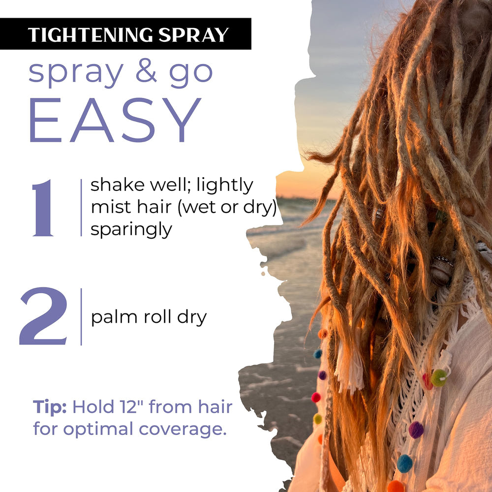 Dollylocks Sea Salt Texture Spray on braids adding beachy texture and definition.
