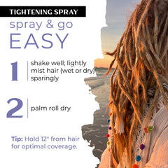 Dollylocks Sea Salt Texture Spray on braids adding beachy texture and definition.