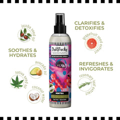 Dollylocks spray applied on braided hair for quick refresh and scent boost