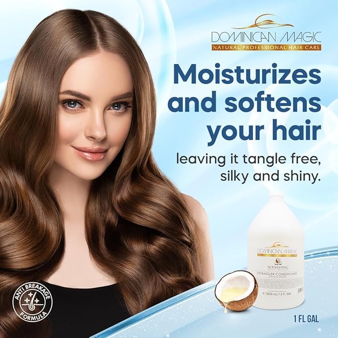 Dominican Magic Detangler Shampoo lather closeup showing silky curls and detangling potential