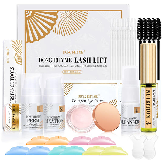 Dong Rhyme Lash Lift Kit bottle demonstrates the compact tool for easy at-home lash care