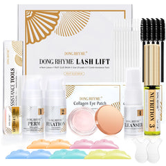 Dong Rhyme Lash Lift Kit bottle demonstrates the compact tool for easy at-home lash care