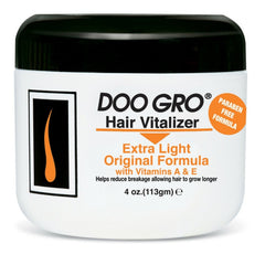 DOO GRO medicated hair vitalizer bottle highlights an extra-light formula for daily use