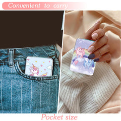 DOOSAI Unicorn pocket mirror stainless steel frame ensures durability