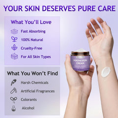 Doracome magnesium lotion absorbs quickly without grease.