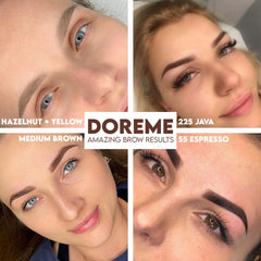 Doreme permanent makeup pigment packaging supports quick color selection.