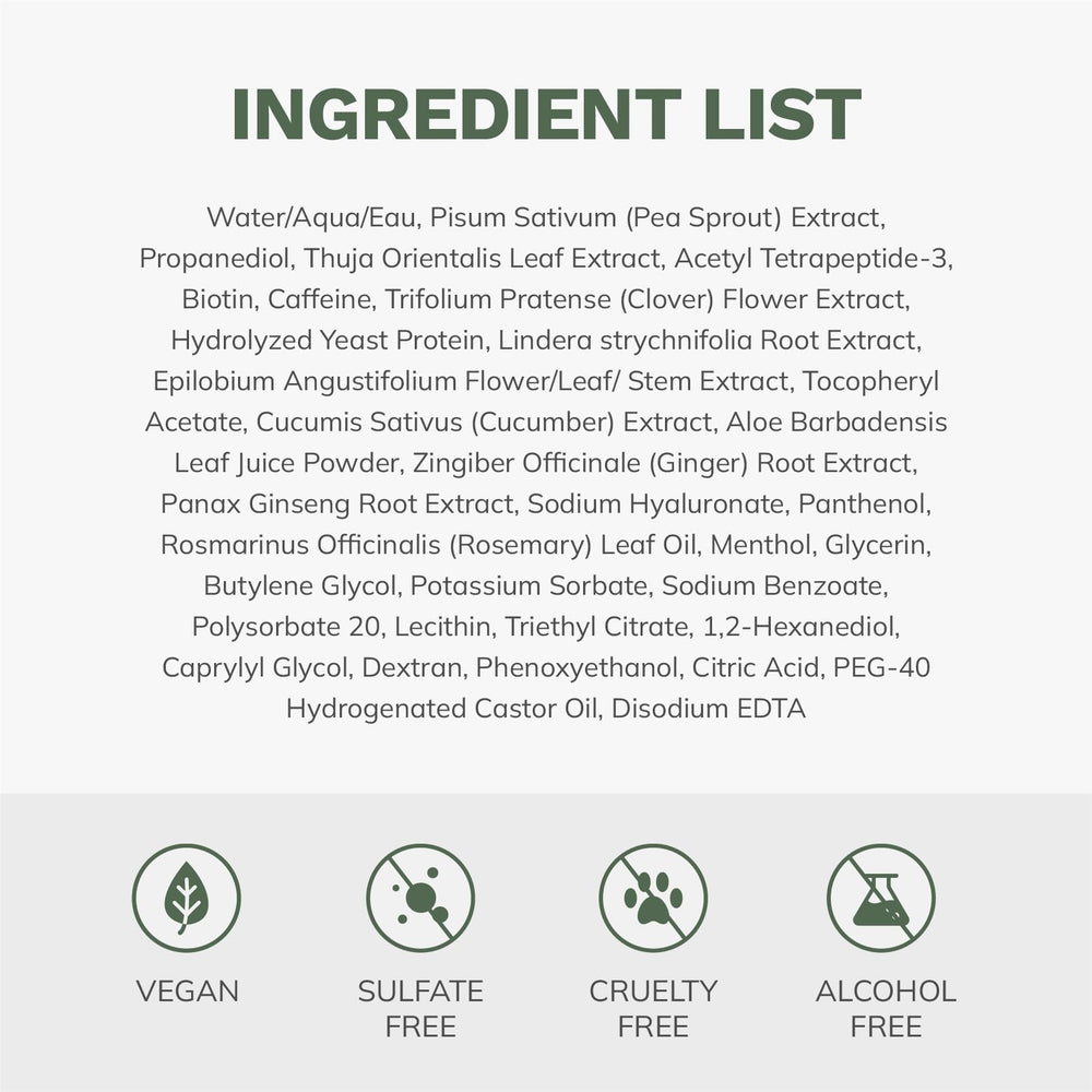 DORPANG vegan care display emphasizes premium, alcohol-free, paraben-free formulation.